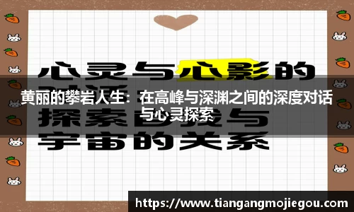黄丽的攀岩人生：在高峰与深渊之间的深度对话与心灵探索